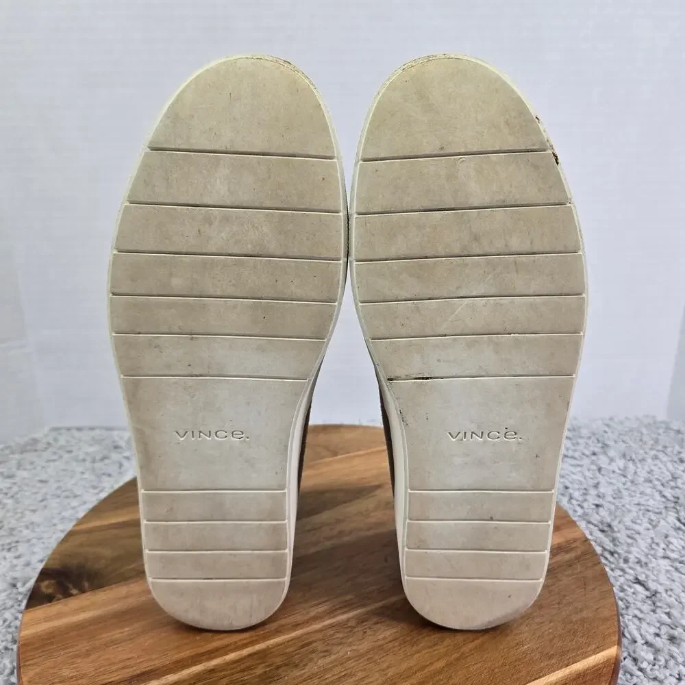 Vince Womens 9.5 Brendon B Brown Suede Slip On Platform Casual Lifestyle Sneaker